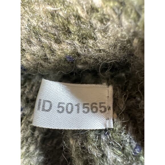 Vintage Abercrombie & Fitch Wool Sweater Made In Hong Kong L Heather Olive 1980s - Picture 3 of 11